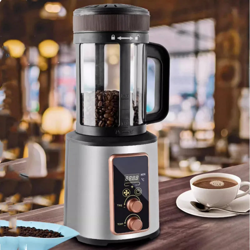 Coffee Bean Roaster Small Household Commercial Temperature Regulating and Cooling Automatic Timing Hot Air Bean Roast Kitchen