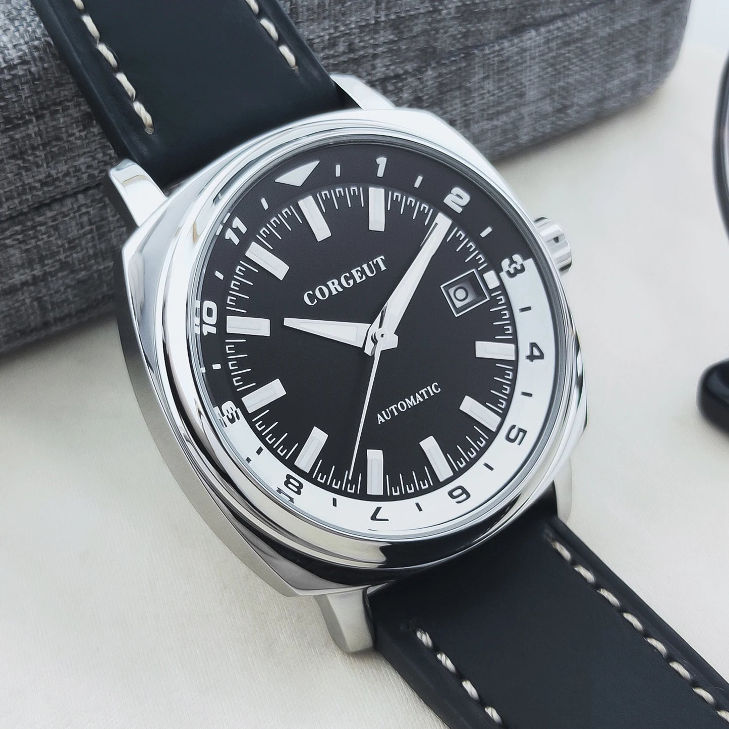42Mm Classic Square Mechanical Watches for Men Japan NH35 Movement Sport Luxury Clock Pilot Men Wristwatch