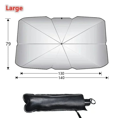 Car Foldable Windshield Sun Shade Umbrella Car Sunshade Front Window Cover for UV Ray Block & Sun Heat Car Sunshade Umbrella
