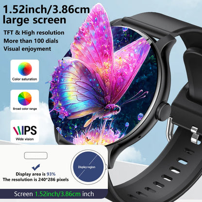 New Smart Watch Women'S Men'S Full Touch Screen Bluetooth Talk Sports Fitness Tracker Heart Rate Monitor Smart Watch