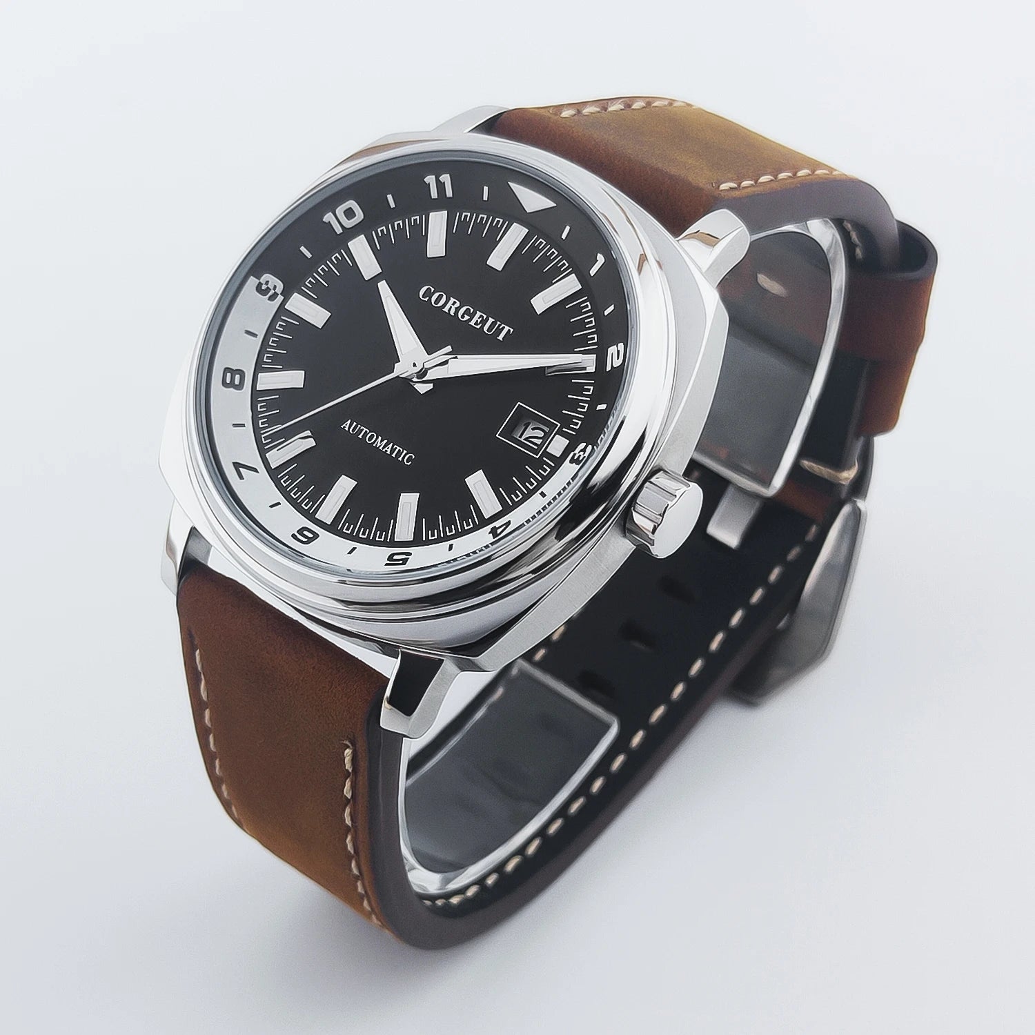 42Mm Classic Square Mechanical Watches for Men Japan NH35 Movement Sport Luxury Clock Pilot Men Wristwatch