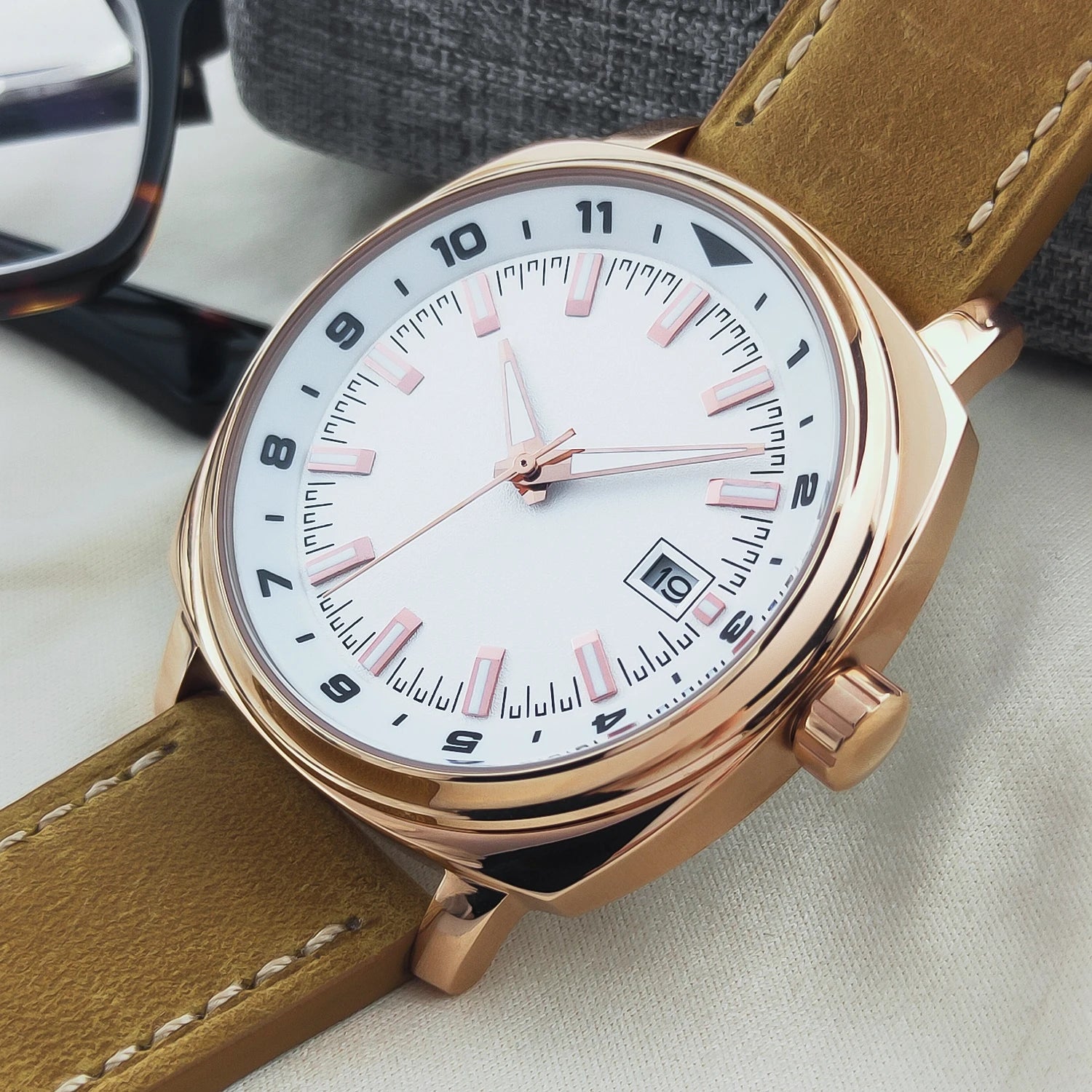 42Mm Classic Square Mechanical Watches for Men Japan NH35 Movement Sport Luxury Clock Pilot Men Wristwatch