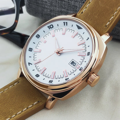 42Mm Classic Square Mechanical Watches for Men Japan NH35 Movement Sport Luxury Clock Pilot Men Wristwatch