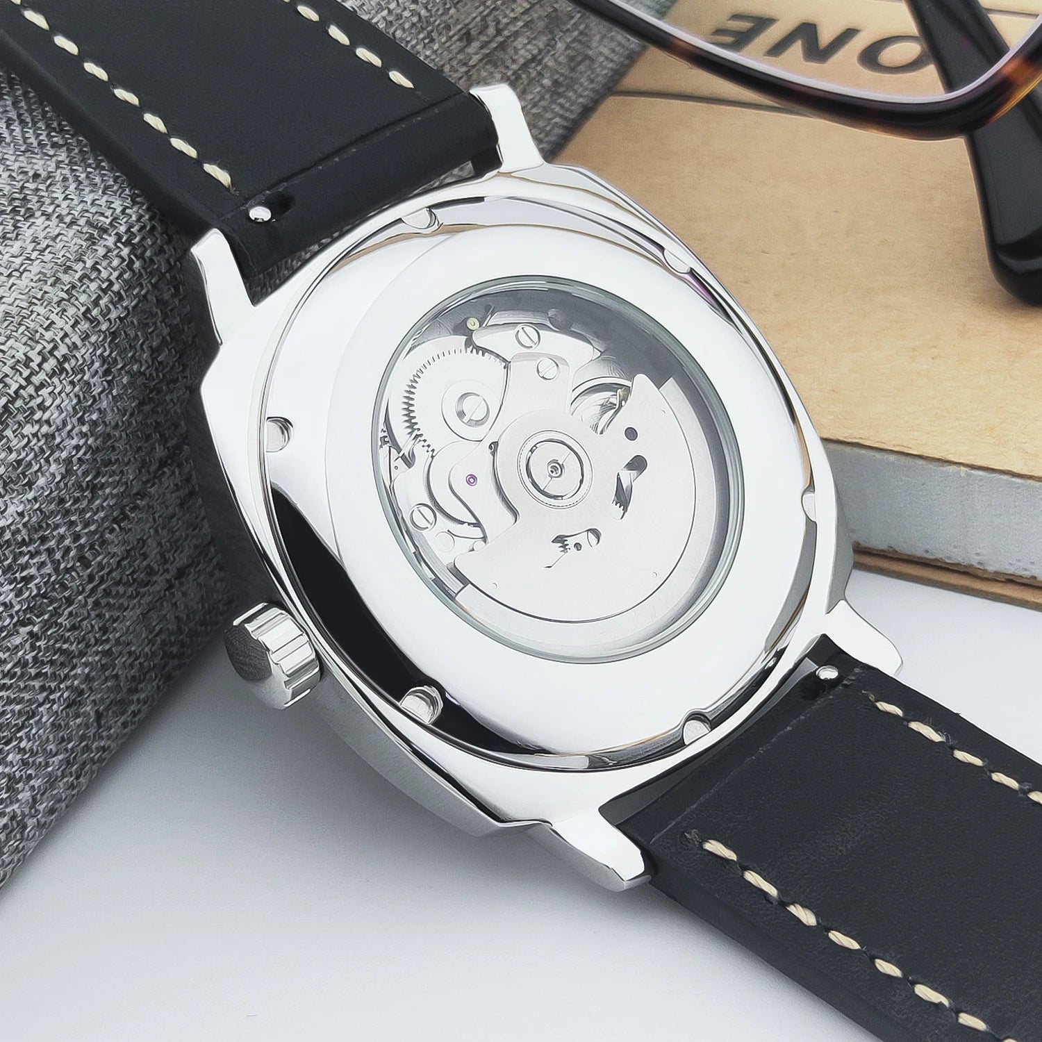 42Mm Classic Square Mechanical Watches for Men Japan NH35 Movement Sport Luxury Clock Pilot Men Wristwatch