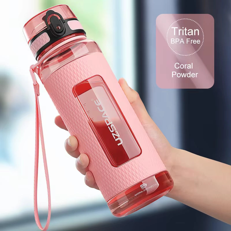 Sports Water Bottles Gym Leak-Proof Drop-Proof Portable Shaker Outdoor Travel Kettle Plastic Drink Water Bottle BPA Free