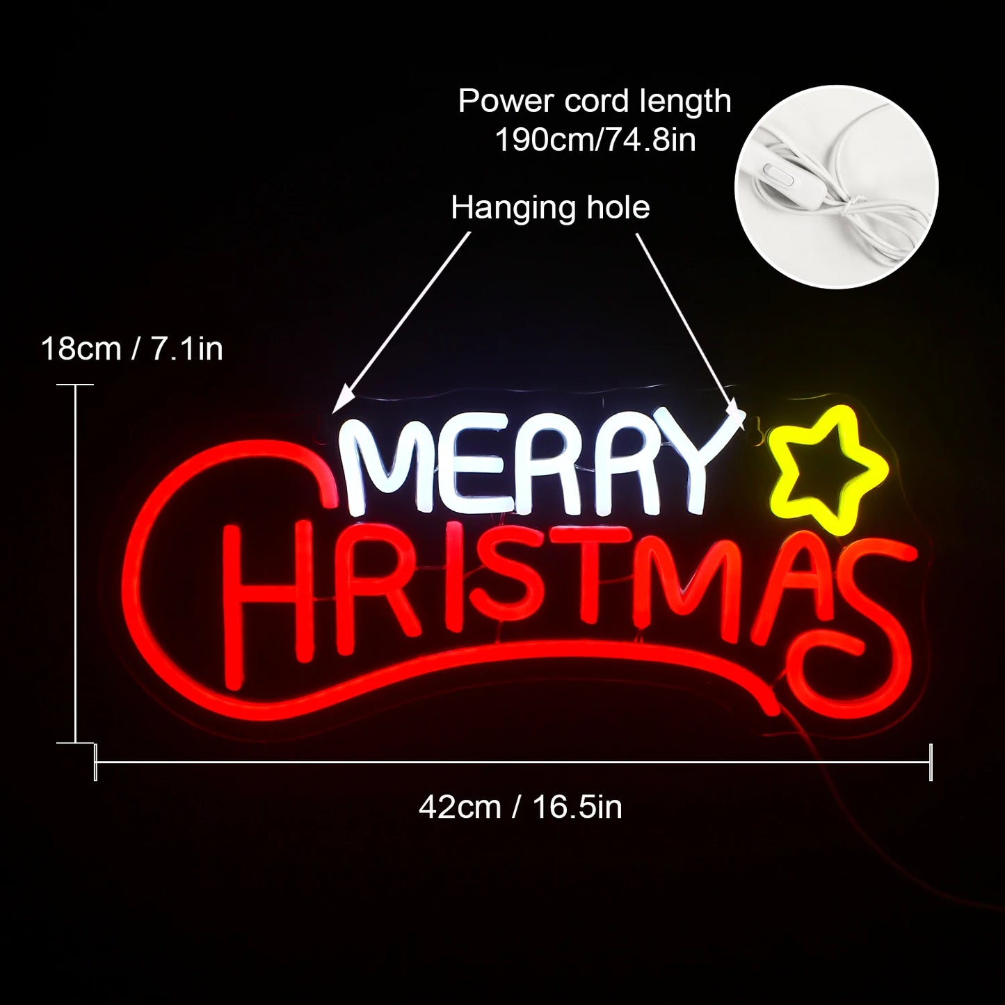 Merry Christmas Neon Sign Led Neon Light Christmas Decoration Indoor for Bedroom Party Bar Christmas Decorations Art Wall Decor