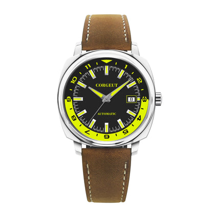 42Mm Classic Square Mechanical Watches for Men Japan NH35 Movement Sport Luxury Clock Pilot Men Wristwatch
