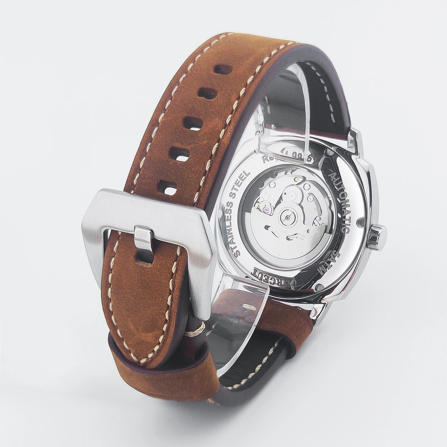 42Mm Classic Square Mechanical Watches for Men Japan NH35 Movement Sport Luxury Clock Pilot Men Wristwatch